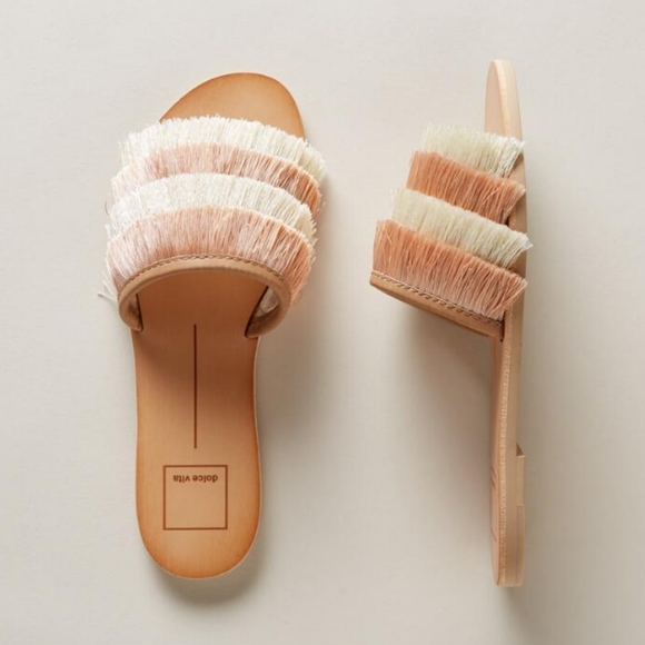 LAST FEW!! 🆕🌿DOLCE VITA BOHO FRINGE SANDAL SLIDES🌿 - Picture 2 of 8